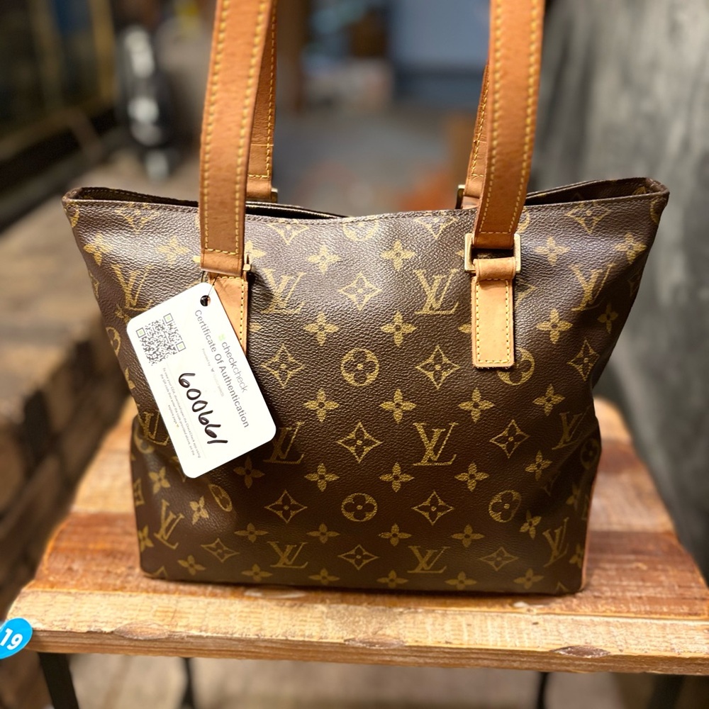 Authentic Louis Vuitton Cabas Piano Shoulder Bag Monogram Canvas + COA Included - Picture 3 of 16